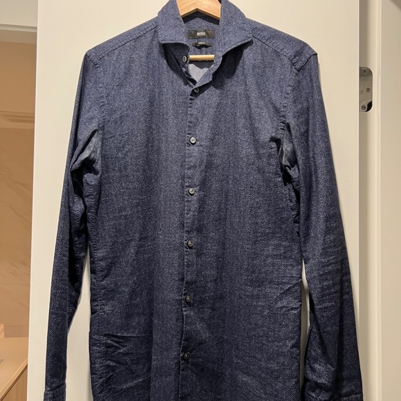 Hugo Boss Dress Shirt - Blue Chevrons - Picture 3 of 3